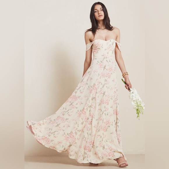 Reformation Dresses & Skirts - Reformation Constance Off-the-Shoulder Maxi Dress in Edith - Size XS